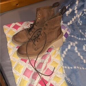 Sorel Brown Lace-Up Chunky Combat Boots